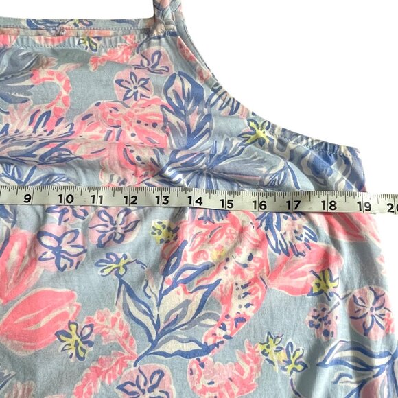 New Lilly Pulitzer Kyleigh Sleeveless Floral Print Mini Dress in Blue Size M - Picture 7 of 14
